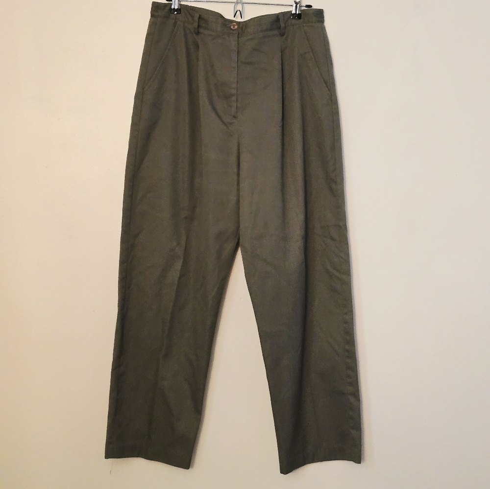 Chadwicks Women's 14 Olive Green Khaki Chinos